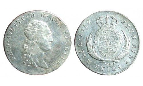 German States, Saxony.  Friedrich August I (1806-1827) - Thaler